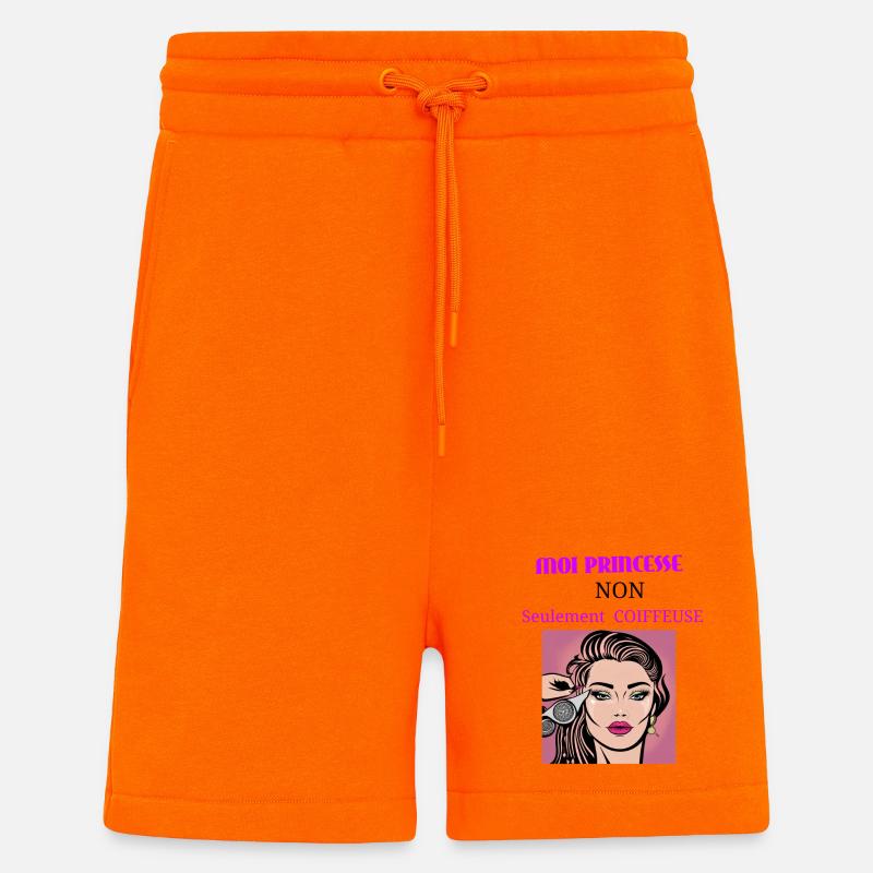 Moi princesse non seulement coiffeuse - Short bio décontracté fabriqué en UE - SUNSET ORANGE