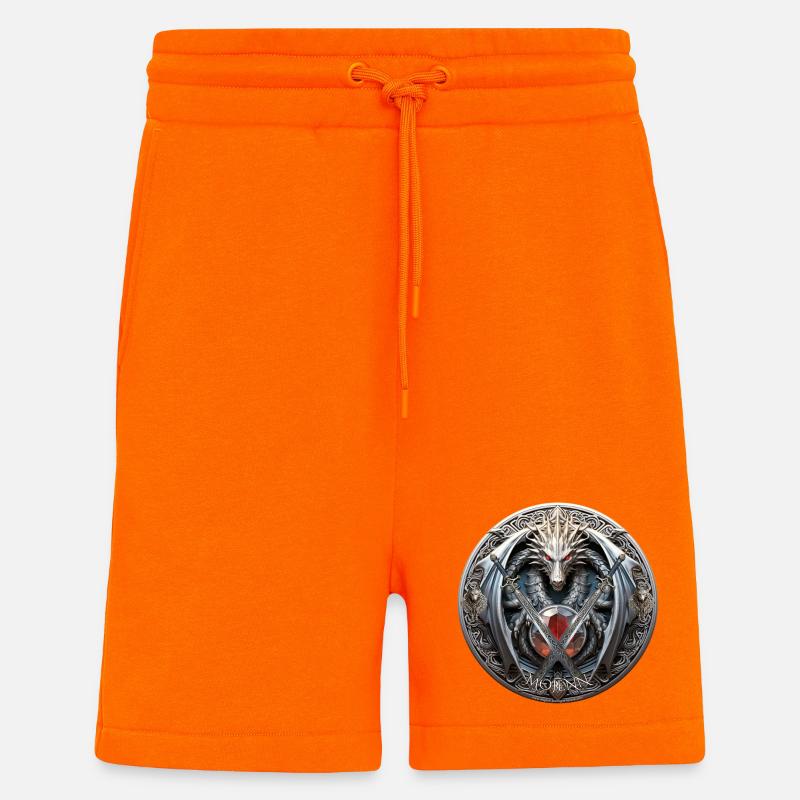Logo Celtic Mojenn - Short bio décontracté fabriqué en UE - SUNSET ORANGE
