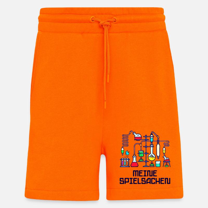 Beruf Wissenschafter Statement Workaholic Karriere - Shorts - made by SPREAD - SUNSET ORANGE