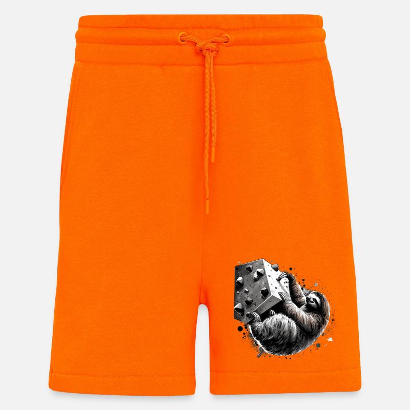 Bouldering Sloth Gift - Shorts - made by SPREAD - SUNSET ORANGE