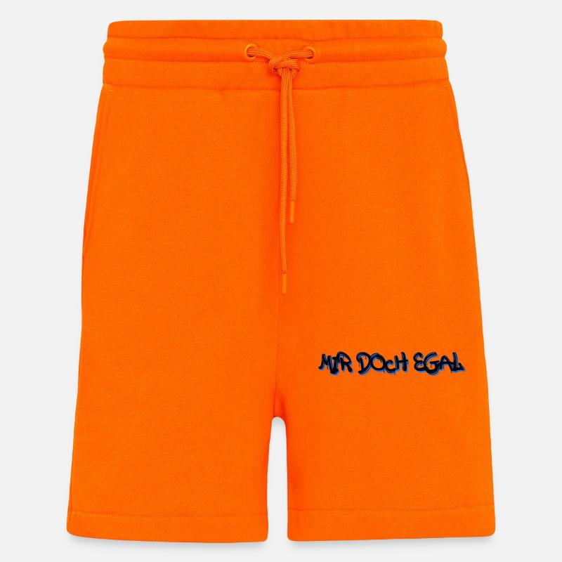 Je m’en fous Statement Attitude Chill - Short bio décontracté fabriqué en UE - SUNSET ORANGE