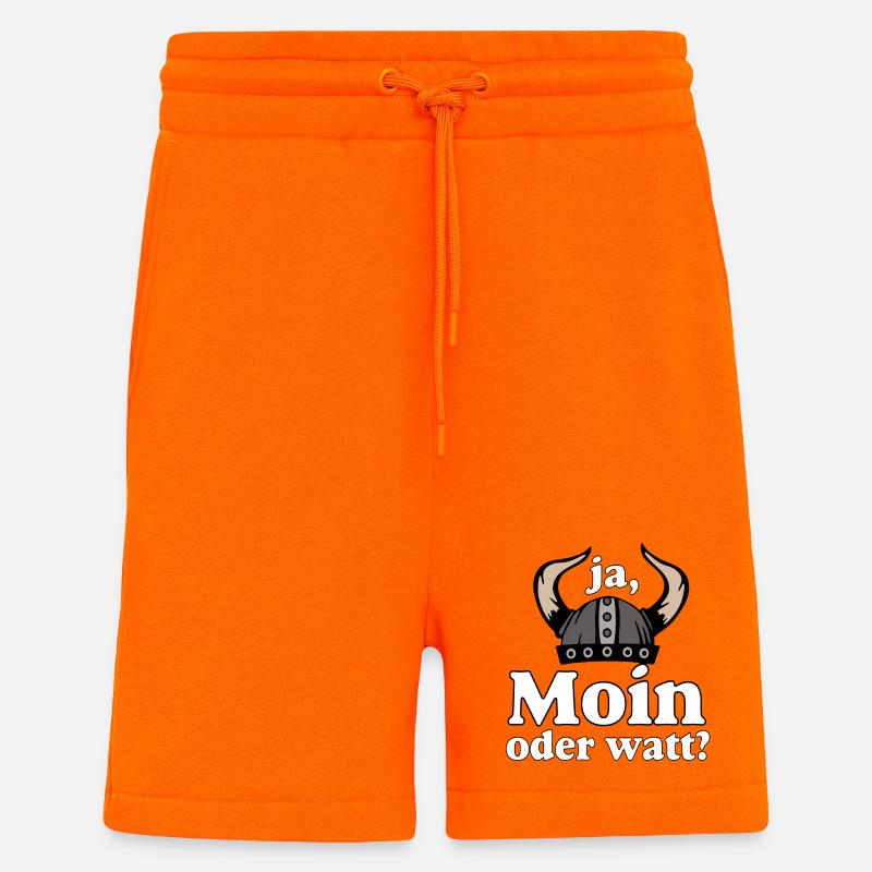 Ja Moin oder Watt? Nordisch Humor - Shorts - made by SPREAD - SUNSET ORANGE