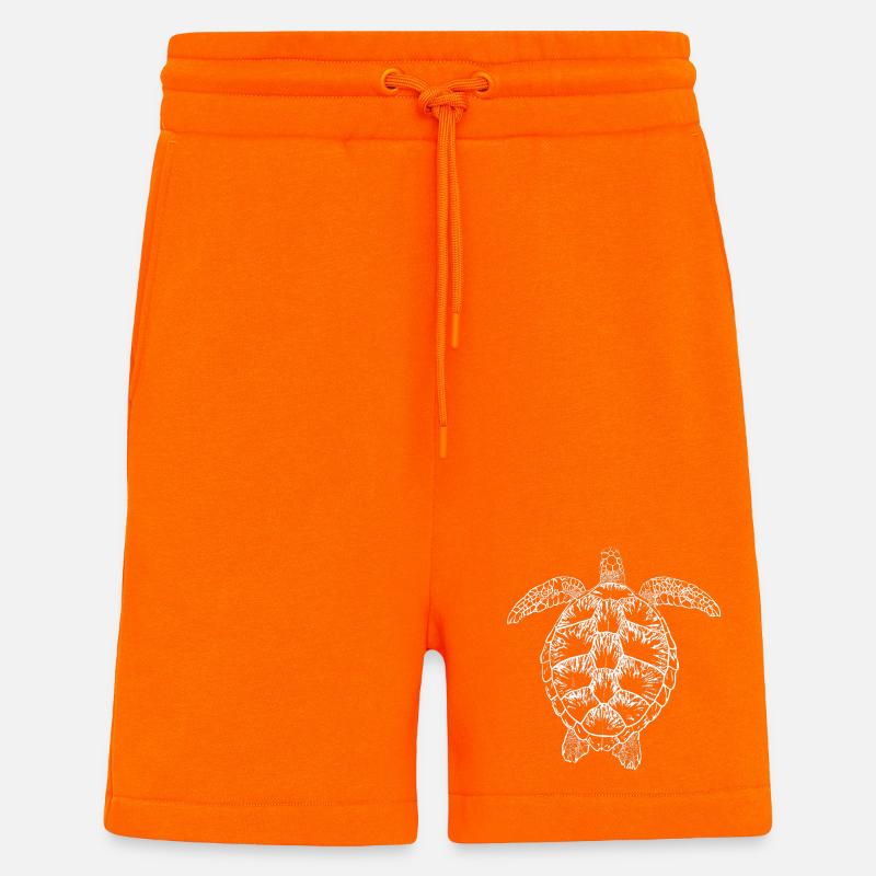 Turtle white2 - Shorts - made by SPREAD - SUNSET ORANGE