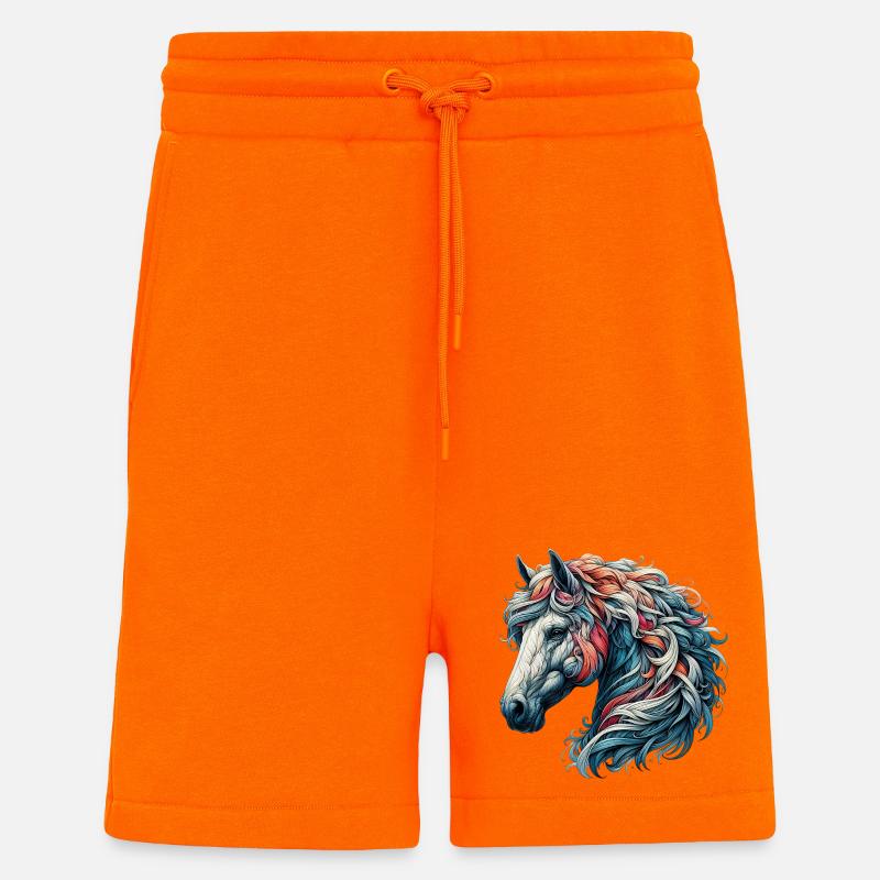 Cheval - Short bio décontracté fabriqué en UE - SUNSET ORANGE