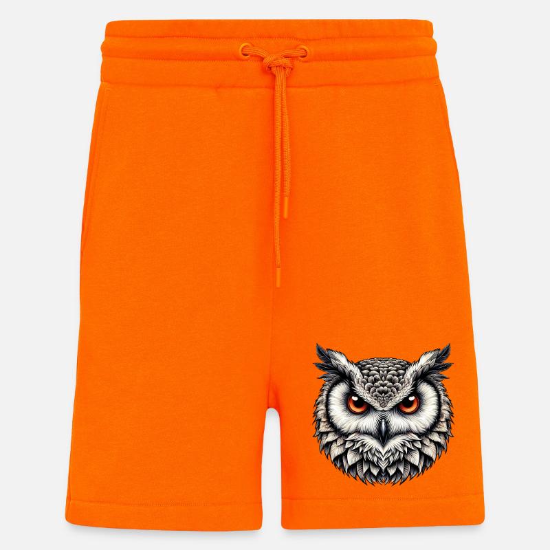 Hibou - Short bio décontracté fabriqué en UE - SUNSET ORANGE