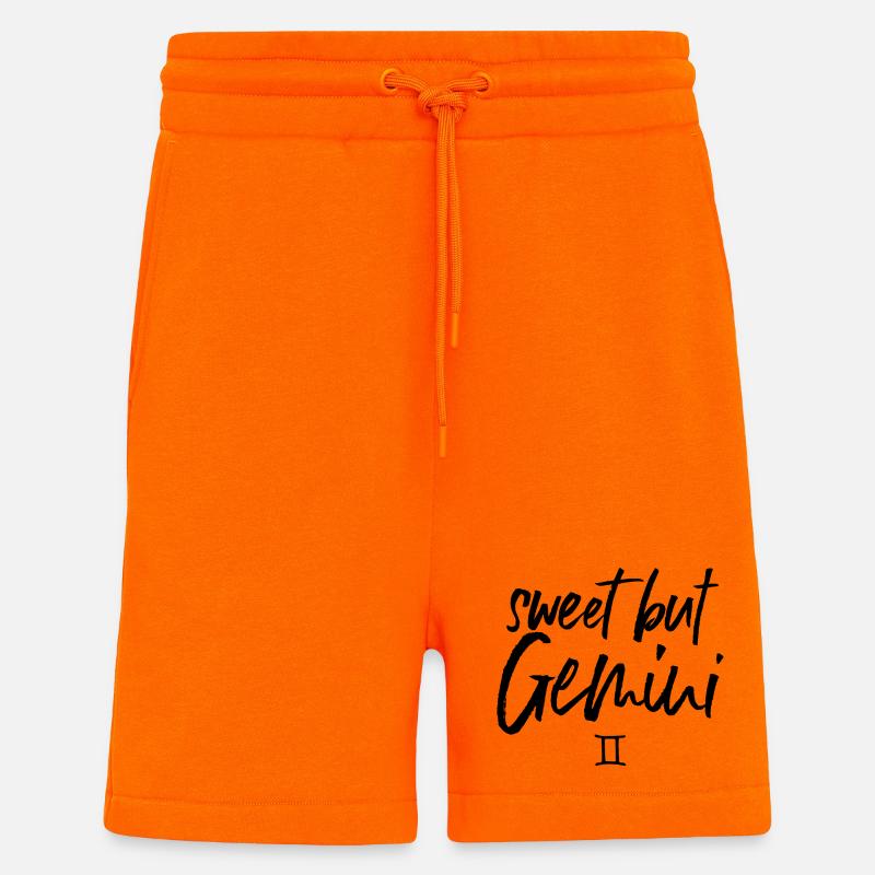 Sweet But GEMINI Zwillinge Sternzeichen - Shorts - made by SPREAD - SUNSET ORANGE