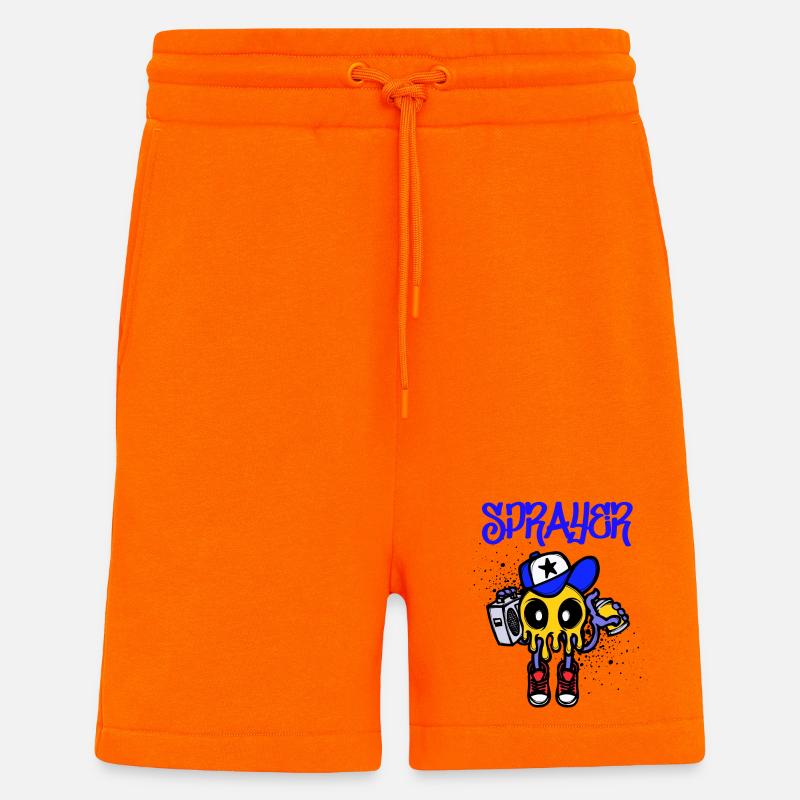 Sprayer Graffiti Spraydose Kunst Strassenkunst - Shorts - made by SPREAD - SUNSET ORANGE