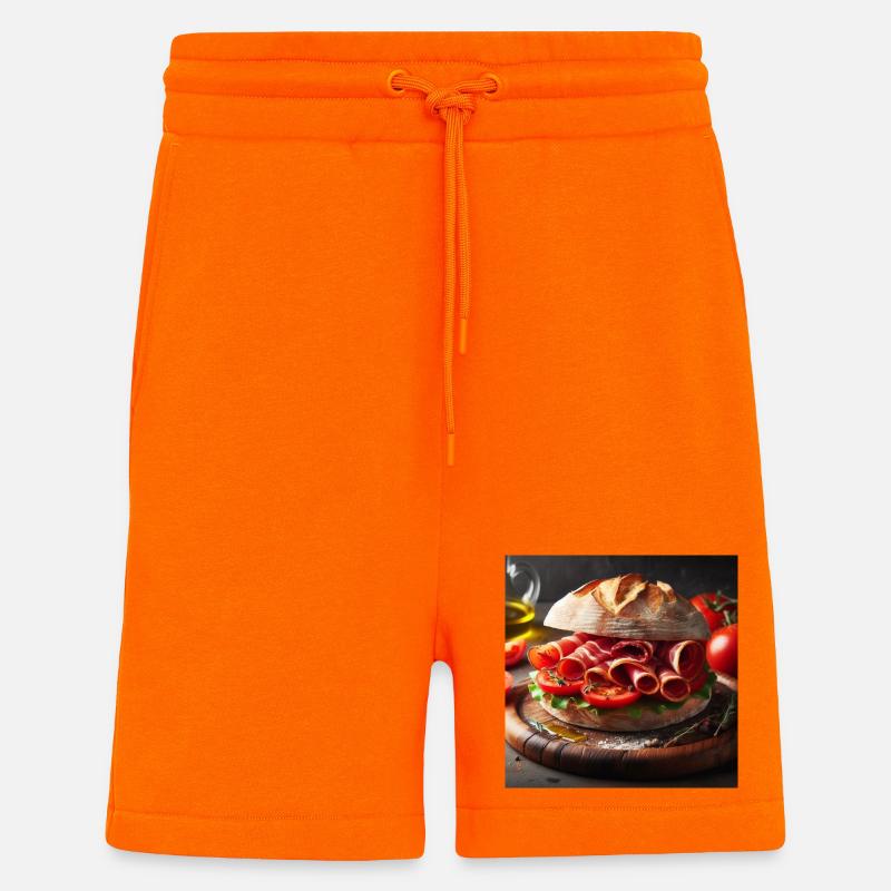 Serrano-Schinken-Tomaten-Sandwich - Shorts - made by SPREAD - SUNSET ORANGE