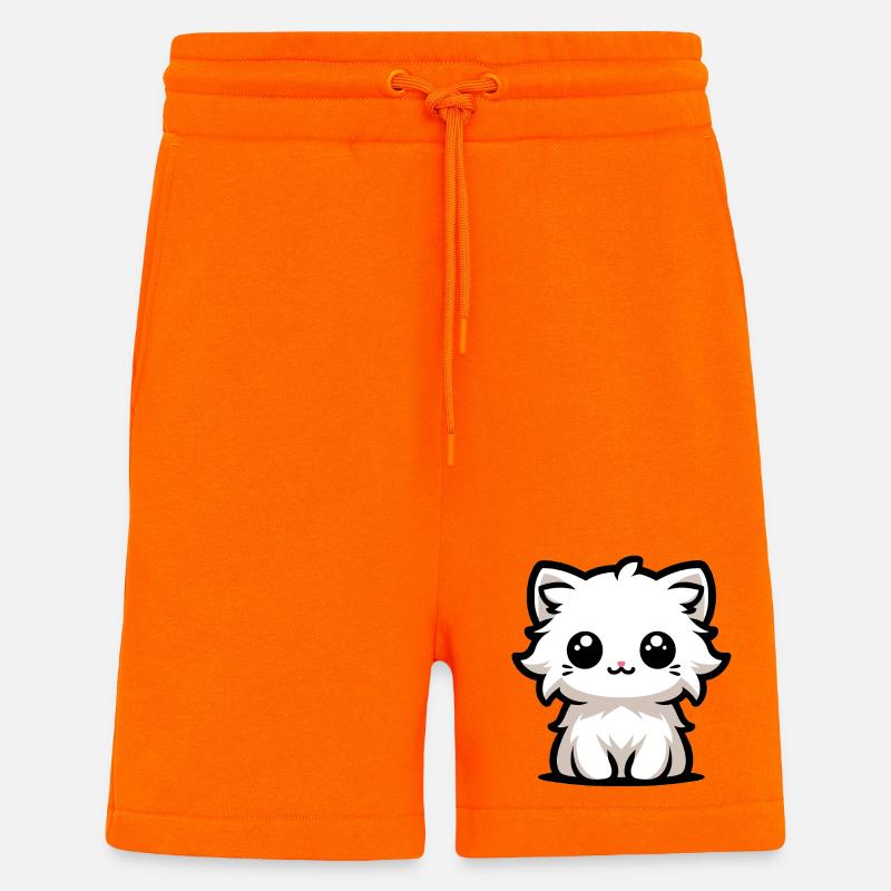 Le chaton le plus mignon - Short bio décontracté fabriqué en UE - SUNSET ORANGE
