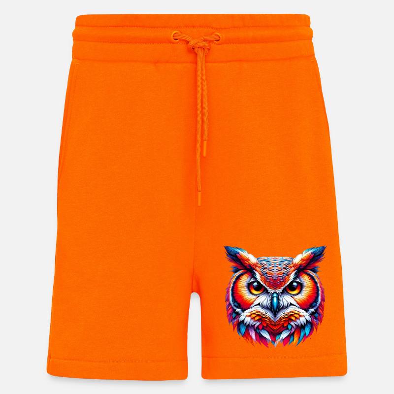 Hibou - Short bio décontracté fabriqué en UE - SUNSET ORANGE
