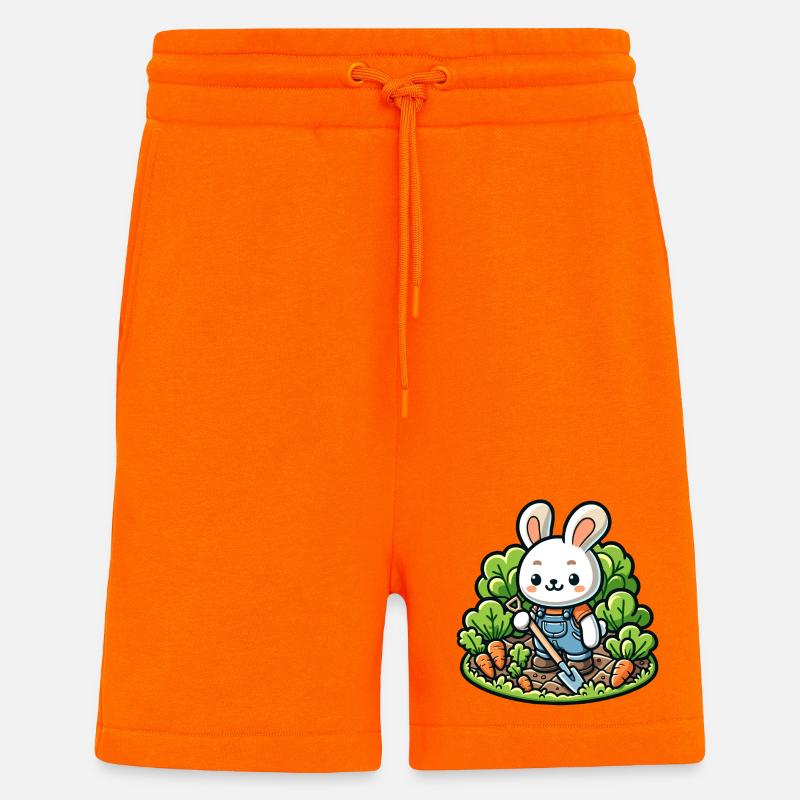 Erntetrichter: Der Gartenhase - Shorts - made by SPREAD - SUNSET ORANGE