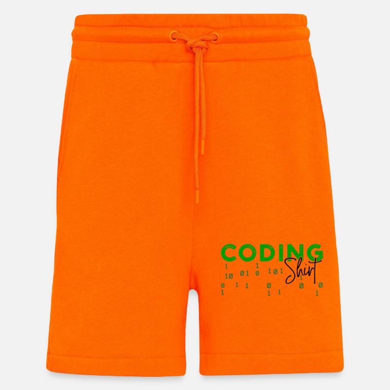 Coden Developer Programmierer Webentwickler Spruch - Shorts - made by SPREAD - SUNSET ORANGE