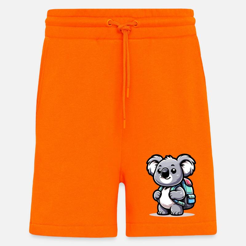 Backpacker-Koala: Der Globetrotter-Kumpel - Shorts - made by SPREAD - SUNSET ORANGE