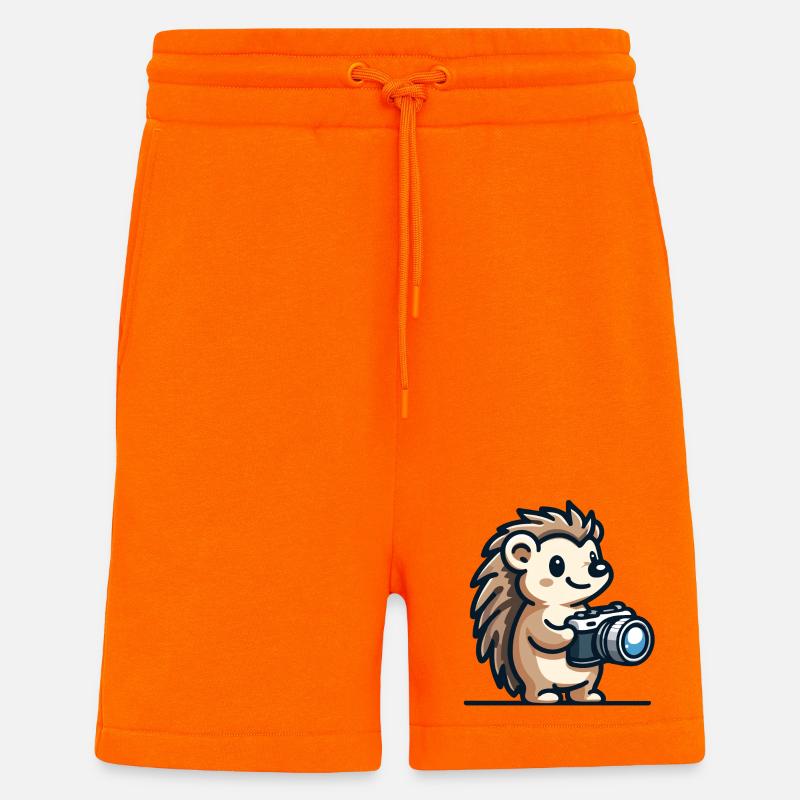 Instantané Hérisson : Le copain Shutterbug - Short bio décontracté fabriqué en UE - SUNSET ORANGE