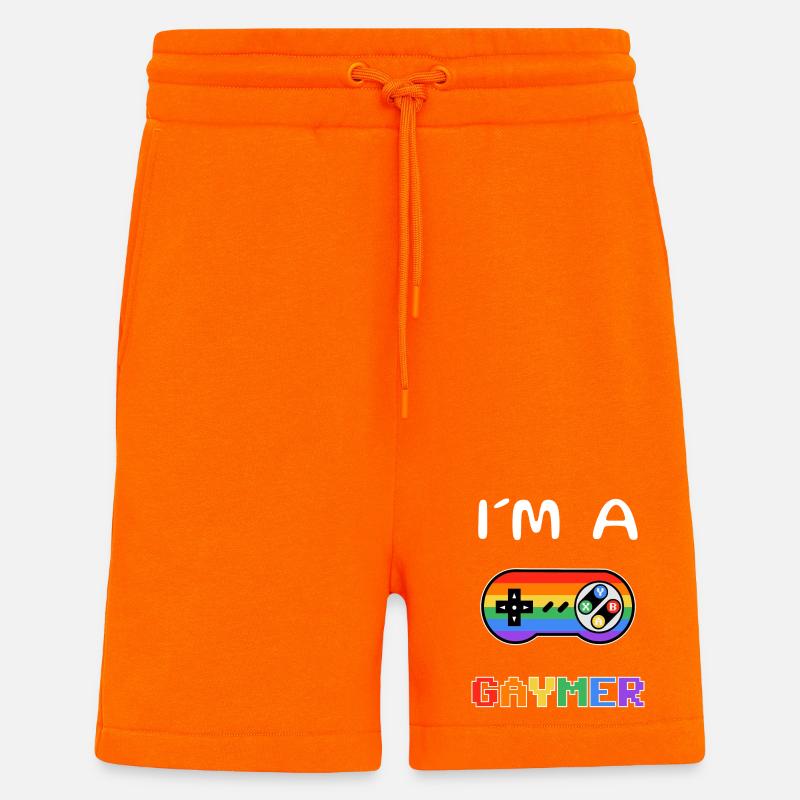 Pride-Gaming Controller Motiv - Shorts - made by SPREAD - SUNSET ORANGE