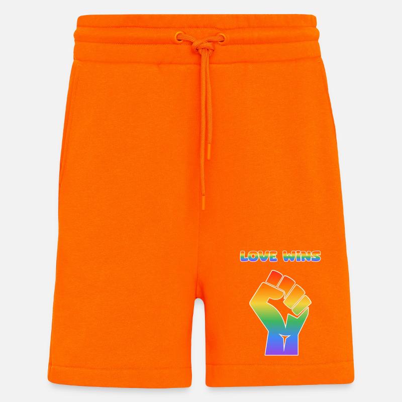 Regenbogenfaust – Liebe gewinnt - Shorts - made by SPREAD - SUNSET ORANGE