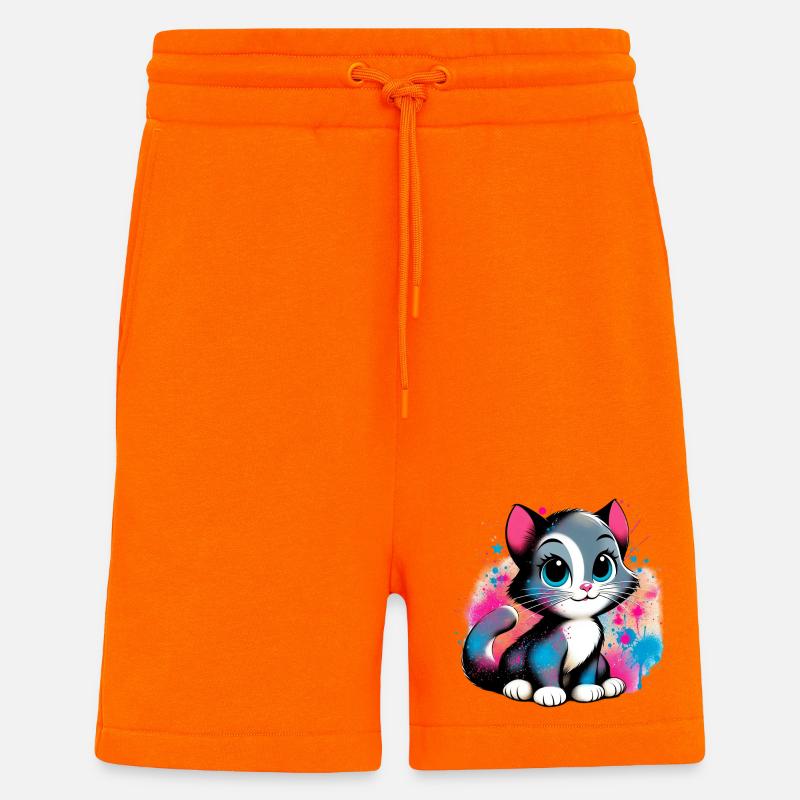 Cat - Shorts - made by SPREAD - SUNSET ORANGE