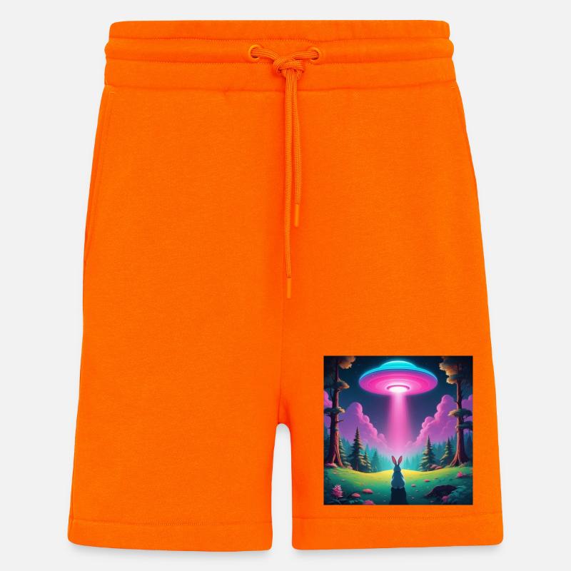 UFO mit Hase - Shorts - made by SPREAD - SUNSET ORANGE