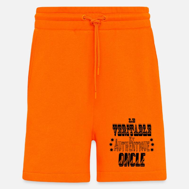 Le Véritable et Authentique Oncle - Short bio décontracté fabriqué en UE - SUNSET ORANGE