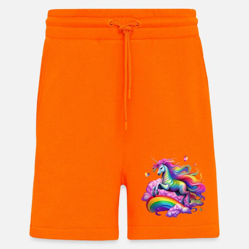 Fee Regenbogen Einhorn - Shorts - made by SPREAD - SUNSET ORANGE