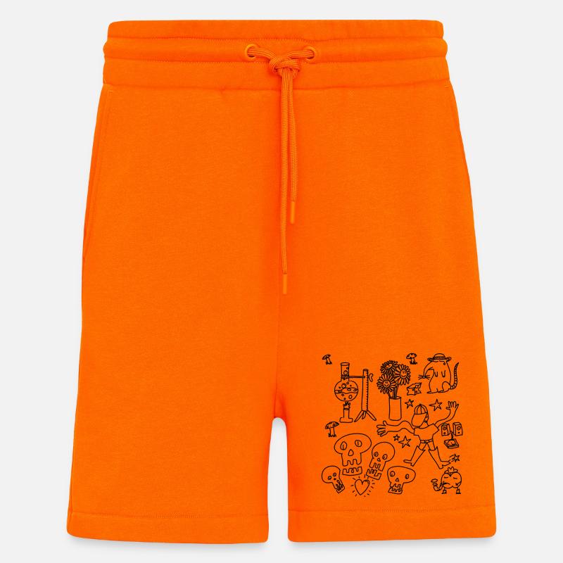 Kritzeln oder nach Hause gehen - Shorts - made by SPREAD - SUNSET ORANGE