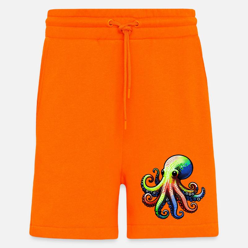 Octopus - Shorts - made by SPREAD - SUNSET ORANGE