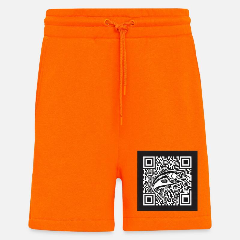Design de code QR Perch - Short bio décontracté fabriqué en UE - SUNSET ORANGE