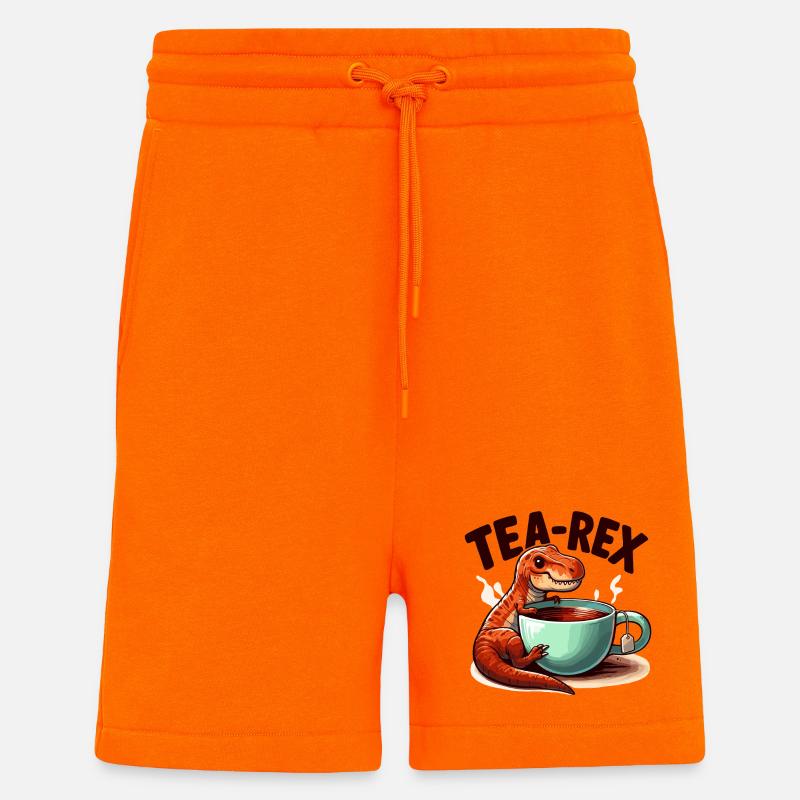 Tee Rex Tee-Rex Teetrinker Geschenk - Shorts - made by SPREAD - SUNSET ORANGE