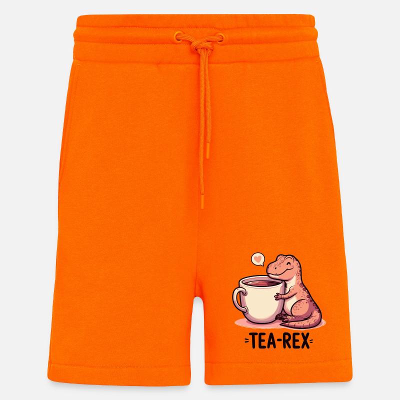 Tee Rex Tee-Rex Teetrinker Geschenk - Shorts - made by SPREAD - SUNSET ORANGE