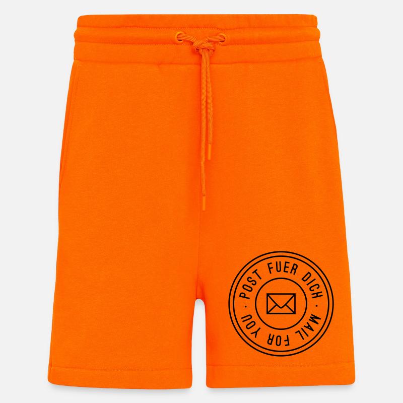 UNE Post pour vous - Short bio décontracté fabriqué en UE - SUNSET ORANGE