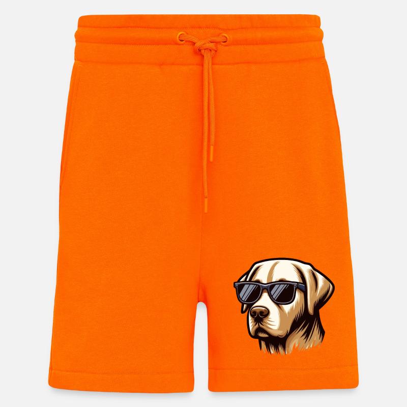 Cooler Labrador Hundekopf - Shorts - made by SPREAD - SUNSET ORANGE