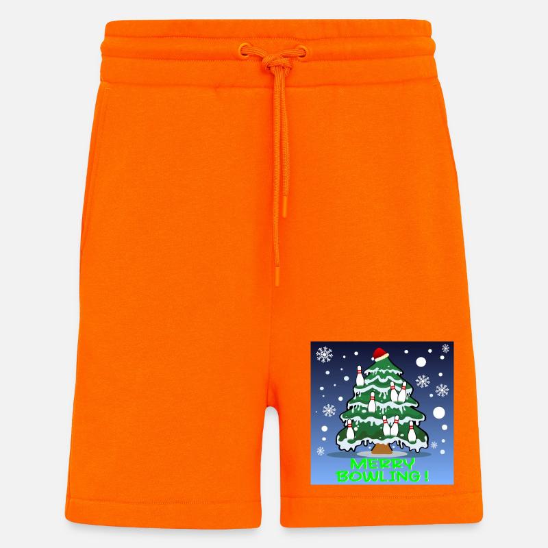 BOWLING DE L’ARBRE DE NOËL - Short bio décontracté fabriqué en UE - SUNSET ORANGE