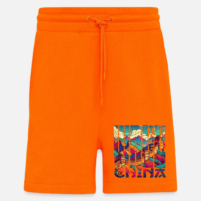 Die Chinesische Mauer - Shorts - made by SPREAD - SUNSET ORANGE