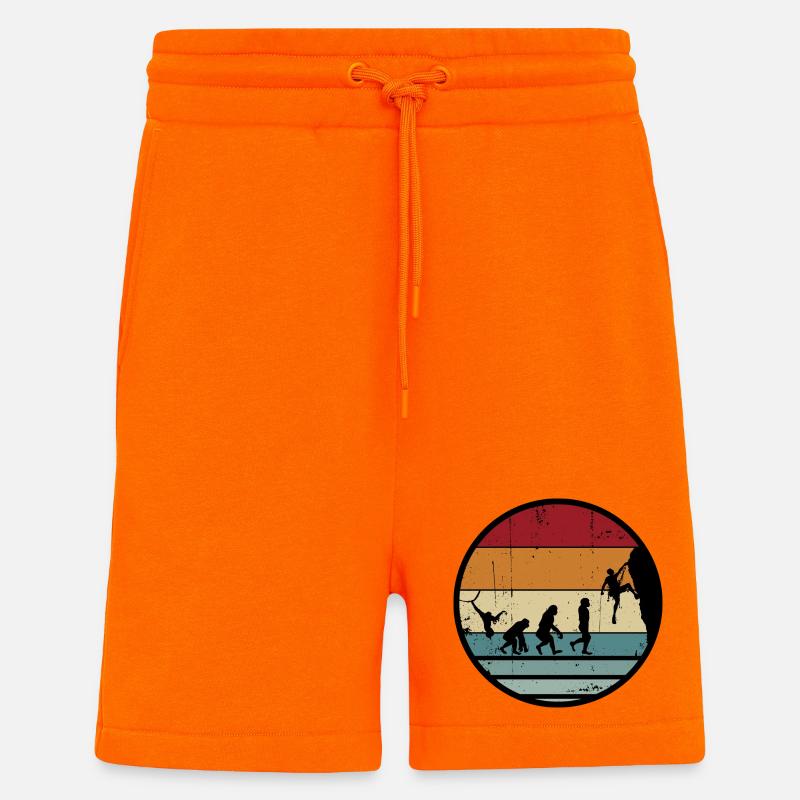 Evolution Climber Retro Kreis - Shorts - made by SPREAD - SUNSET ORANGE