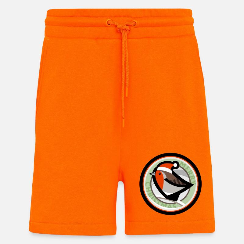 Robin de Noël - Short bio décontracté fabriqué en UE - SUNSET ORANGE