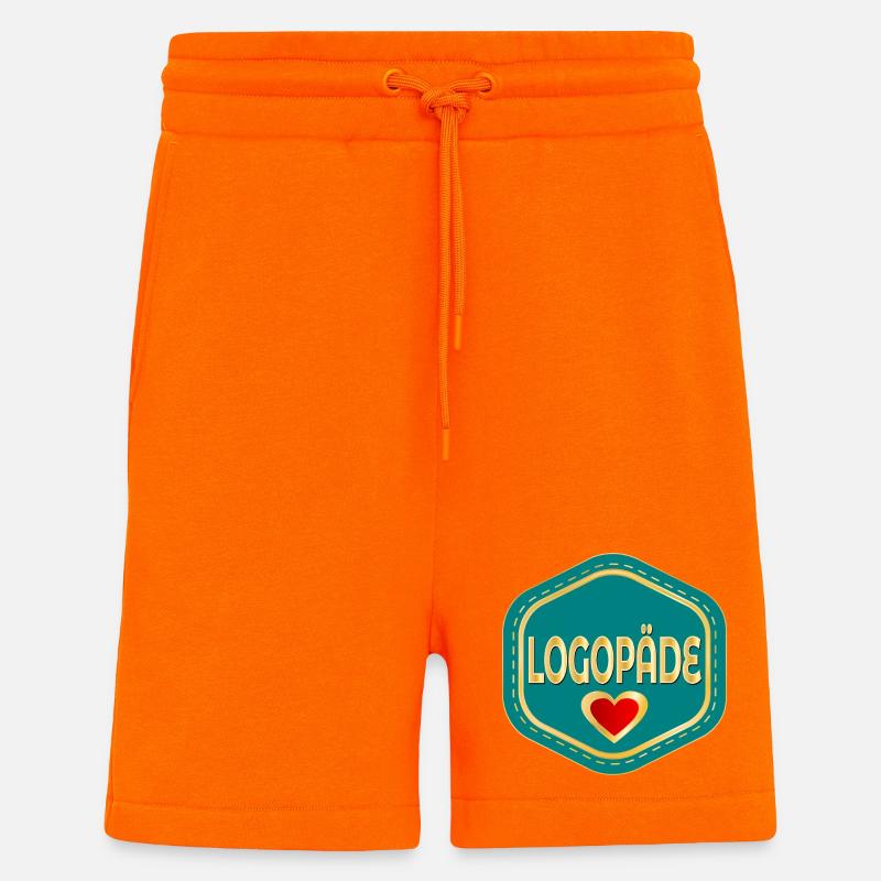 LOGOPÄDIE HERZ LOGOPÄDE - Shorts - made by SPREAD - SUNSET ORANGE