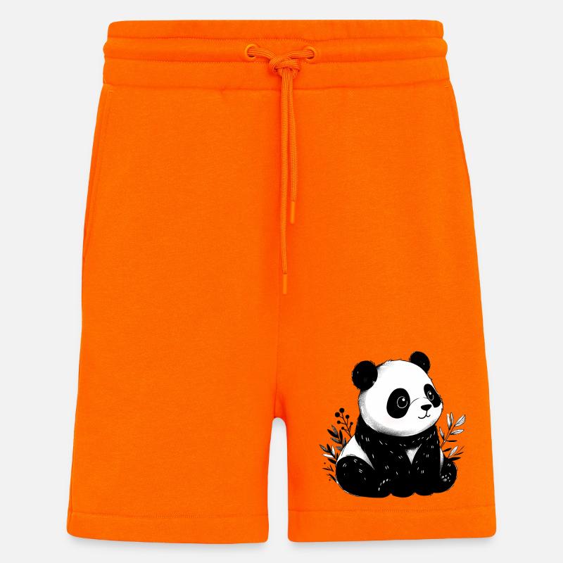 Panda - Short bio décontracté fabriqué en UE - SUNSET ORANGE