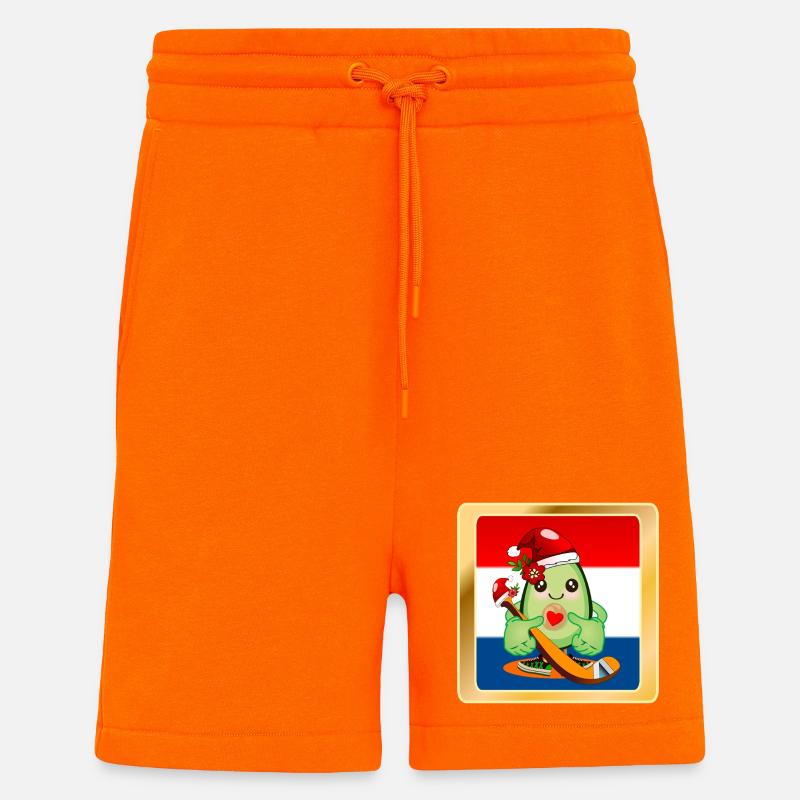 Weihnachtsgeschenke Avocado Eishockeyspieler - Shorts - made by SPREAD - SUNSET ORANGE