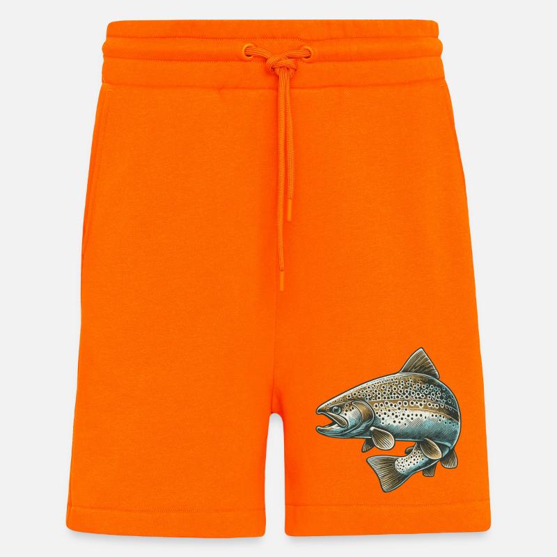 Saumon - Short bio décontracté fabriqué en UE - SUNSET ORANGE