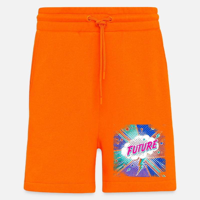 FUTURE Pop Art surreal - Shorts - made by SPREAD - SUNSET ORANGE