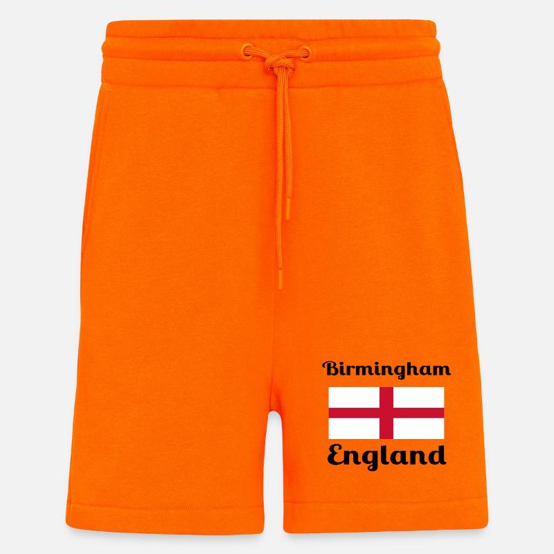 Birmingham English - Imprimés élégants - Short bio décontracté fabriqué en UE - SUNSET ORANGE