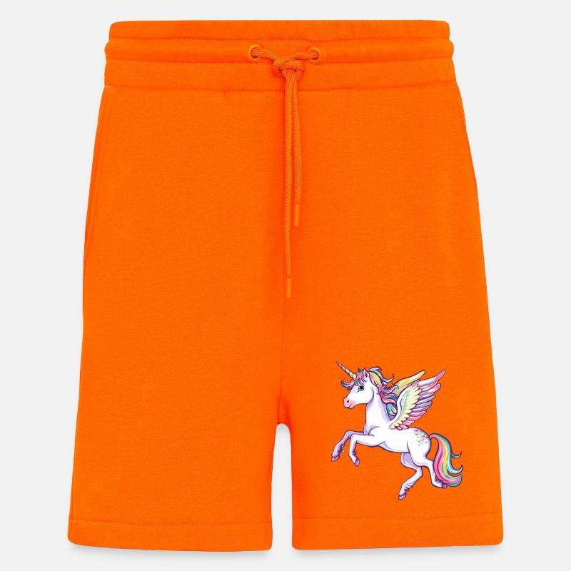 Rainbow Wings Unicorn - Shorts - made by SPREAD - SUNSET ORANGE