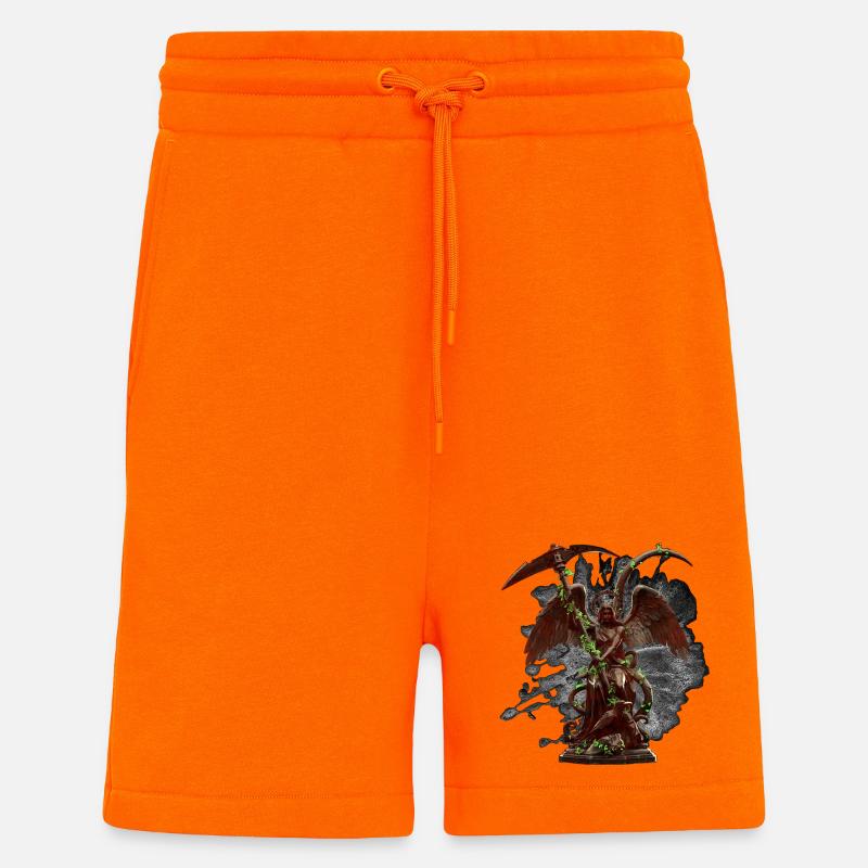 Engelstatue, Ranken, gothic design - Shorts - made by SPREAD - SUNSET ORANGE
