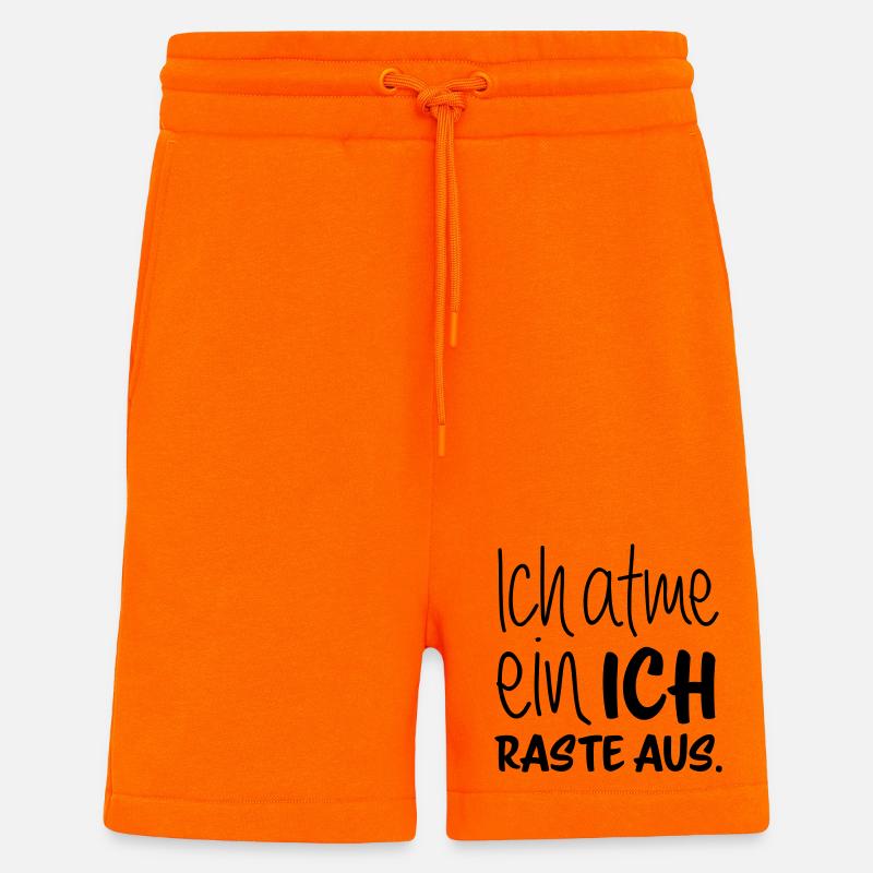 Ich atme ein - ich raste aus - Shorts - made by SPREAD - SUNSET ORANGE