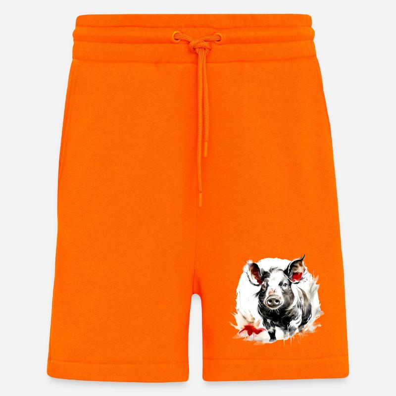 Chinesisches Sternzeichen Schwein - Shorts - made by SPREAD - SUNSET ORANGE
