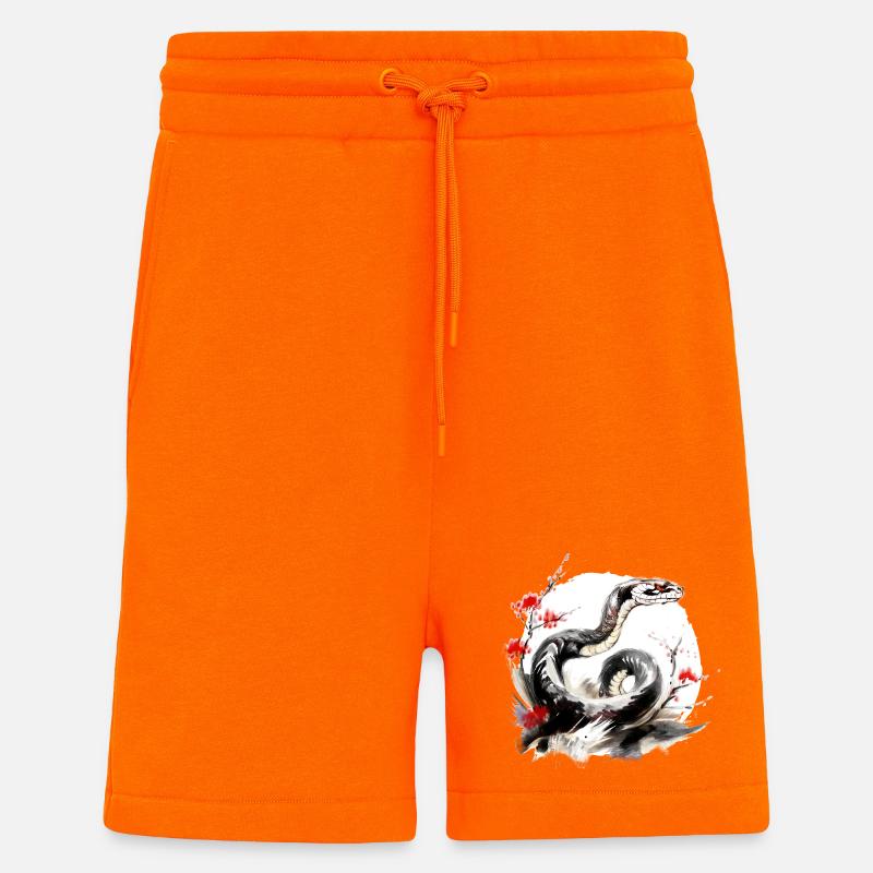 Chinesisches Sternzeichen Schlange - Shorts - made by SPREAD - SUNSET ORANGE