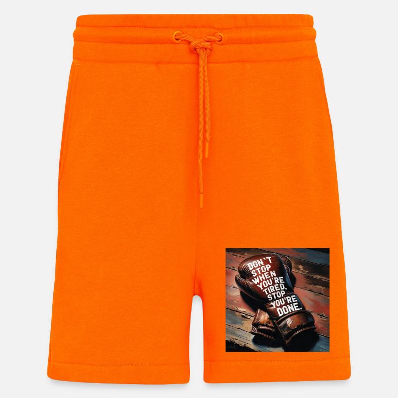 Kampfgeist auf Boxhandschuh - Shorts - made by SPREAD - SUNSET ORANGE