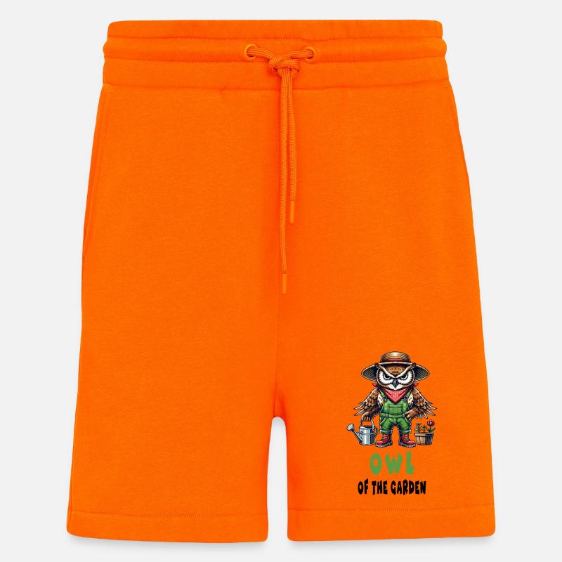 Eule des Gartens Design - Shorts - made by SPREAD - SUNSET ORANGE