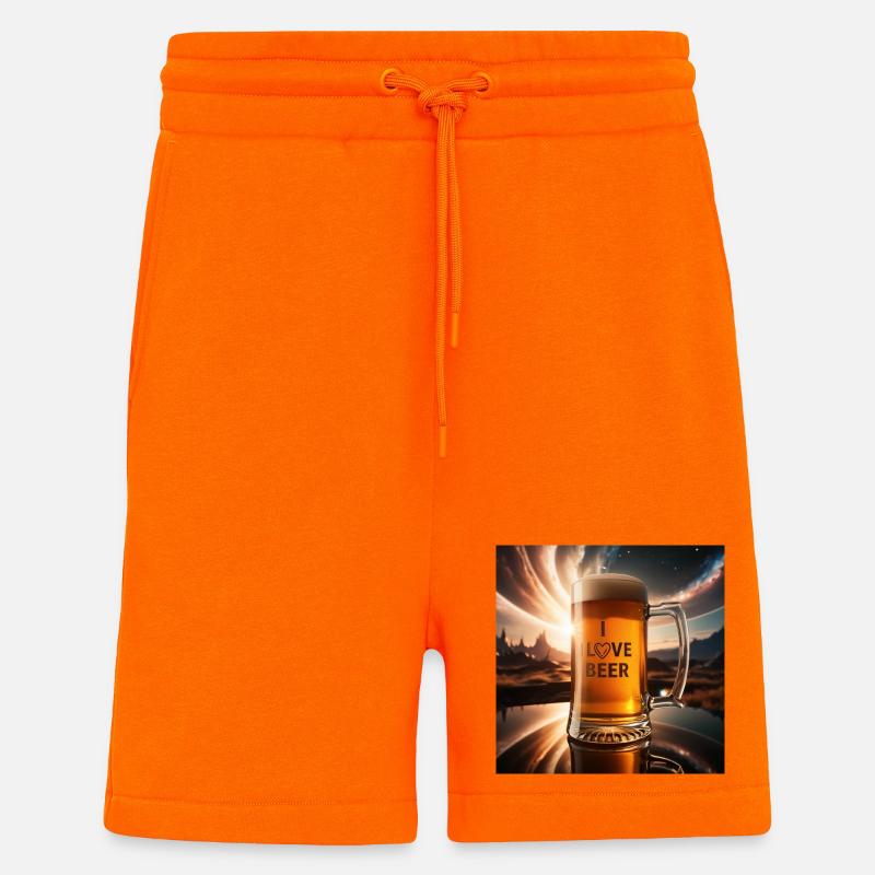 I Love Beer Glasmotiv - Shorts - made by SPREAD - SUNSET ORANGE