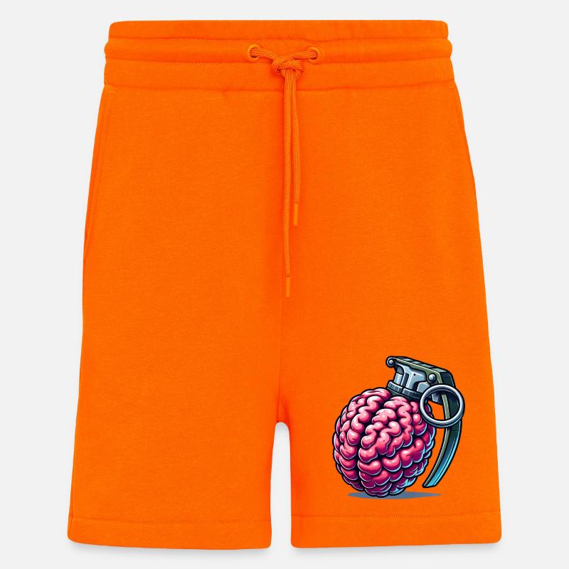 Brain Grenade – Explosive Thoughts - Shorts - made by SPREAD - SUNSET ORANGE